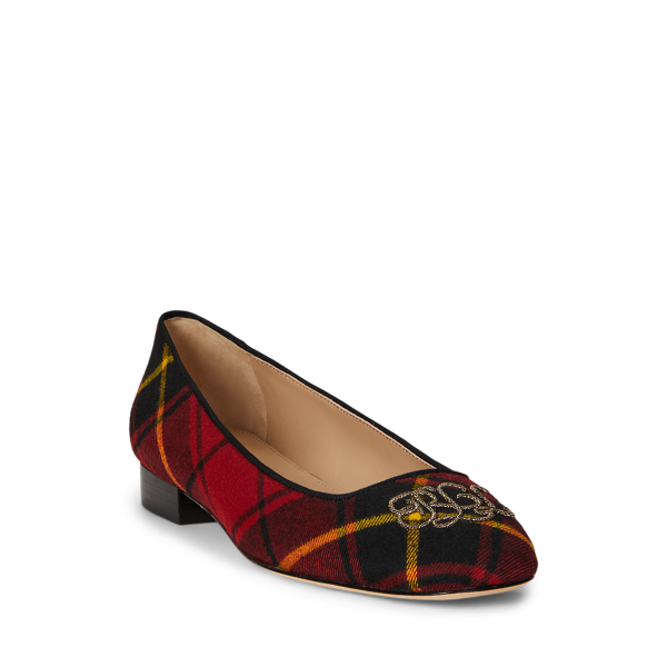 Karierter Ballerina Emellie mit Logo