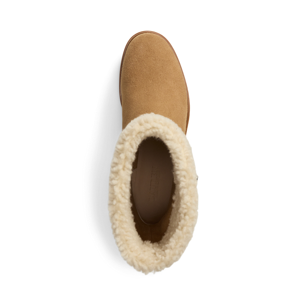 Allyson Shearling & Suede Lace-Up Bootie