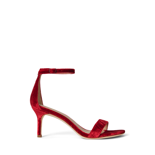 Allie Mid-Heel Velvet Sandal