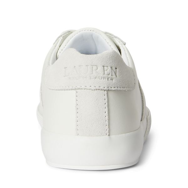 (取寄) ローレン ラルフローレン レディース レザー アンド スエード スニーカー Lauren Ralph Lauren women Braylee Leather & Suede Sneakers  White/Bianco Braylee Leather and Suede Trainer for Women | Ralph Lauren® SA