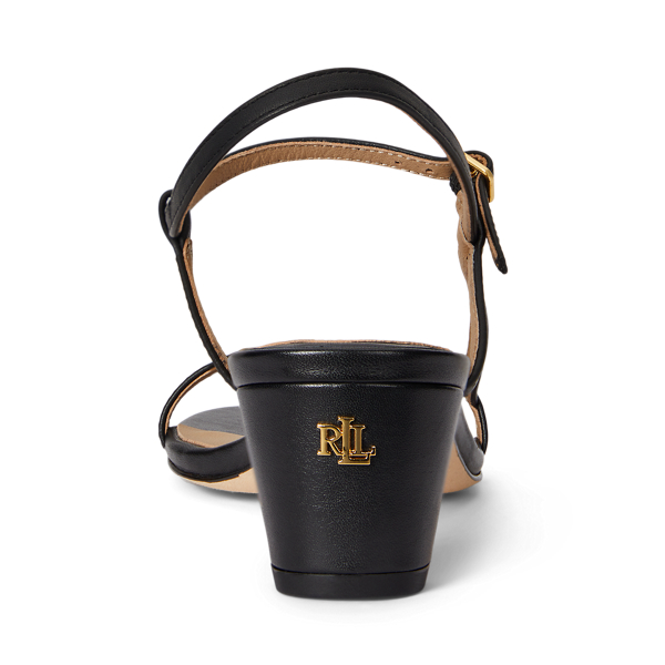 Lainee Mid-Heel Nappa Leather Sandal