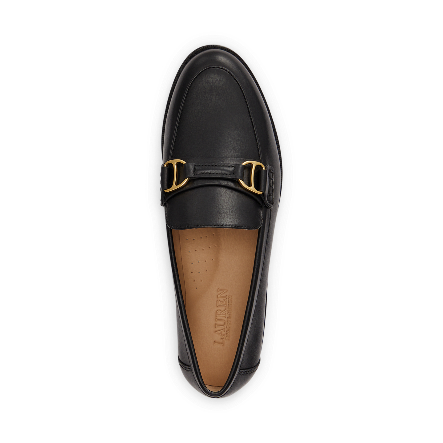 Женские туфли Ralph Lauren Tasha Leather Loafer, цвет: Чёрный — фото 3