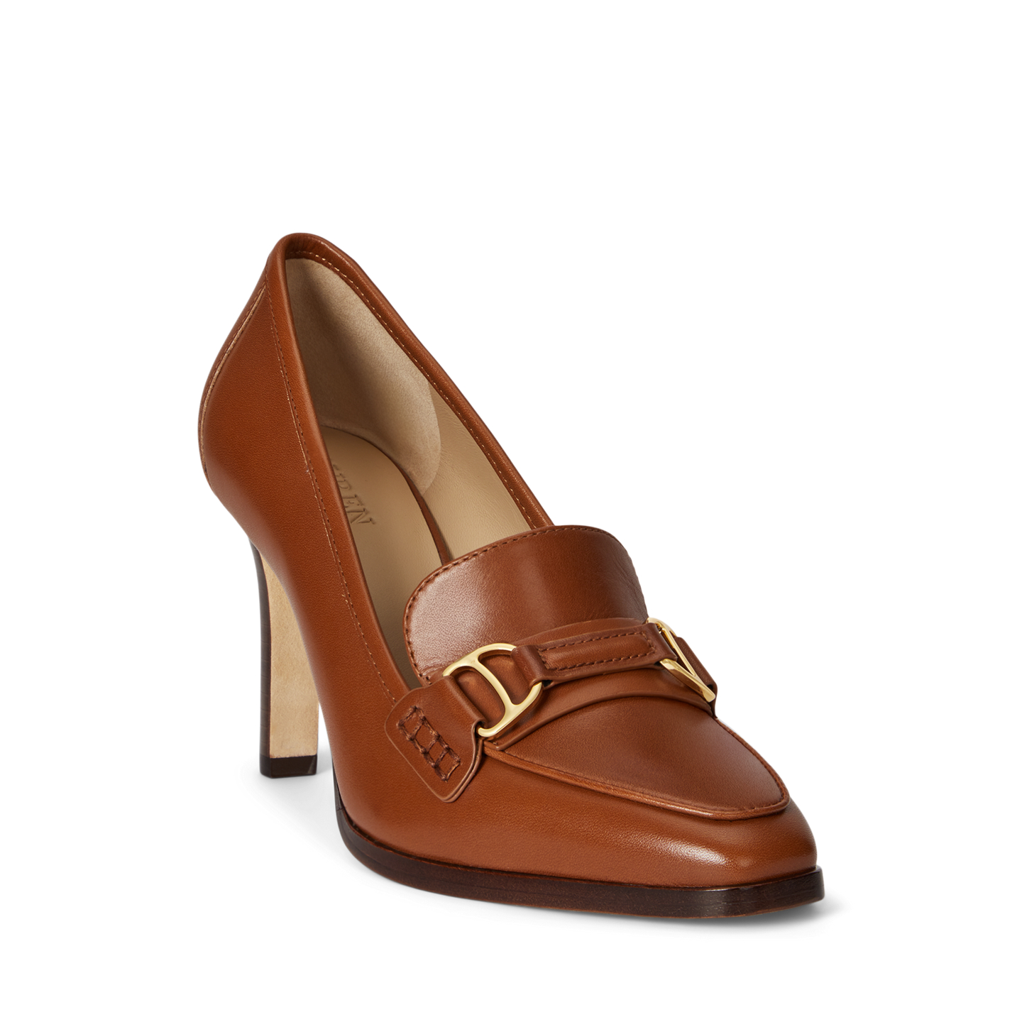 Женские туфли Ralph Lauren Tasha Leather, цвет: Рыжевато-коричневый — фото 1