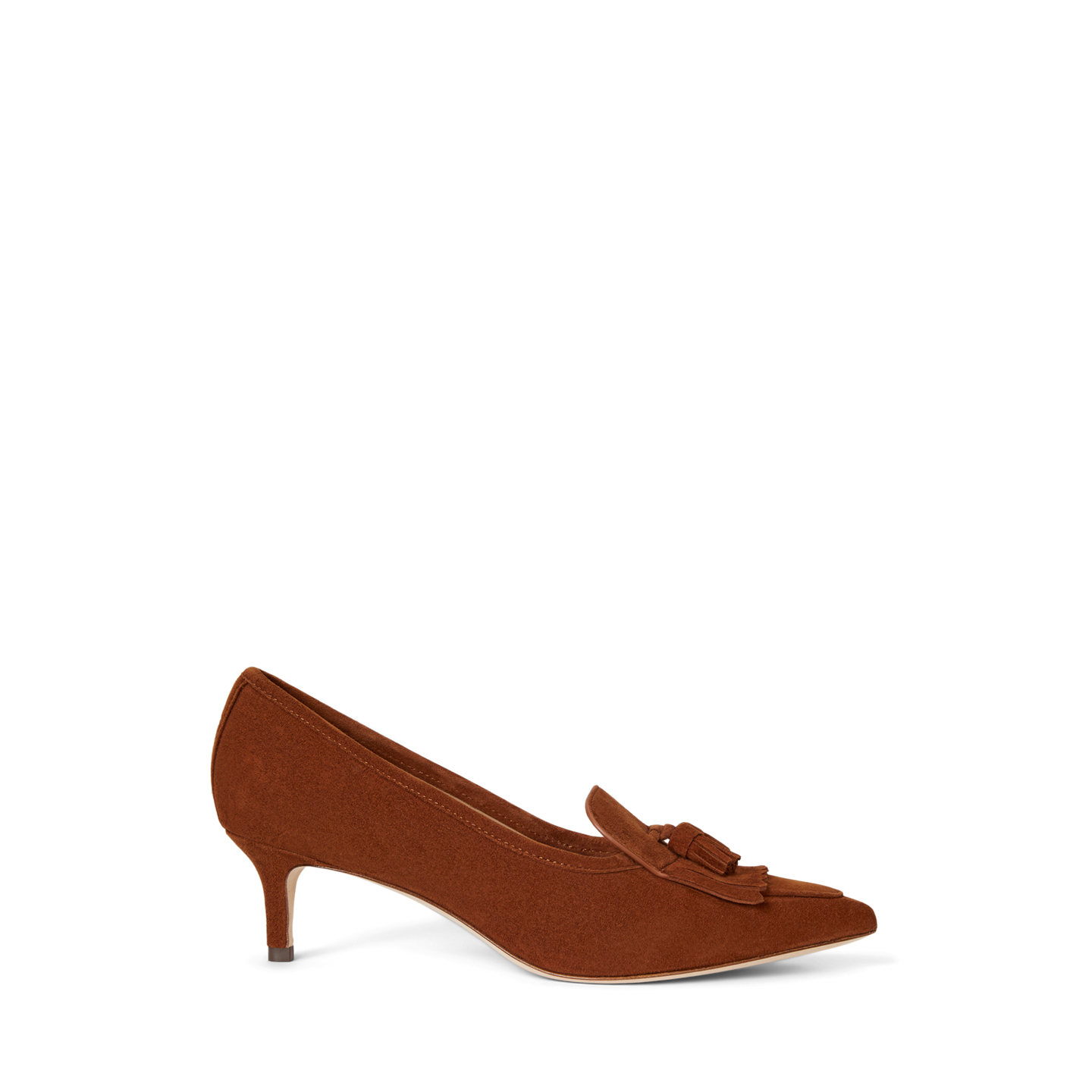 Женские туфли Ralph Lauren Adrienne Suede Kiltie, цвет: Рыжевато-коричневый — фото 4