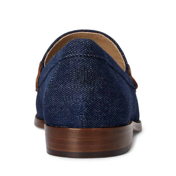 Tasha Leather-Trim Denim Loafer