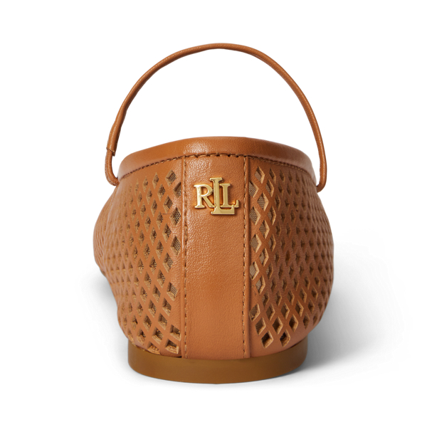 Jayna Perforated Leather Mary Jane Flat