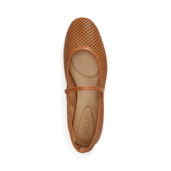 Jayna Perforated Leather Mary Jane Flat