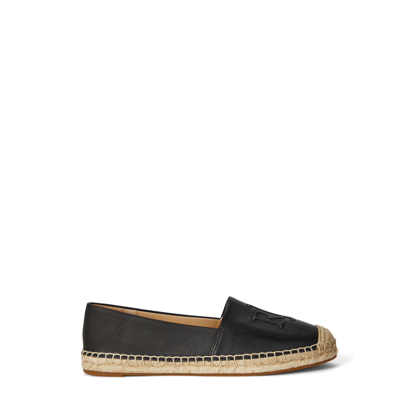Женские сандалии Ralph Lauren Cameryn II Nappa Leather Espadrille, цвет: Чёрный — фото 4