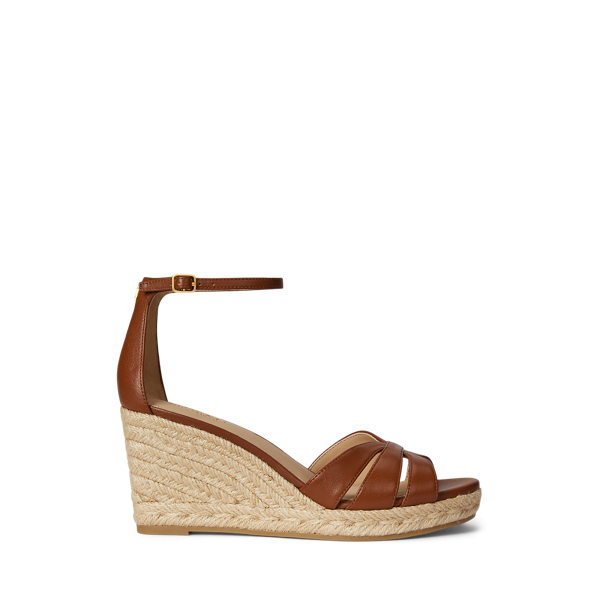 Espadrille Nellie en cuir nappa Lauren en Sable Lauren 1