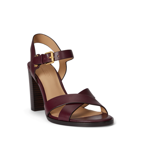 Dark Garnet Emeryn Leather Sandal Lauren 2