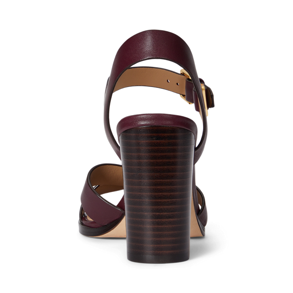 Dark Garnet Emeryn Leather Sandal Lauren 3