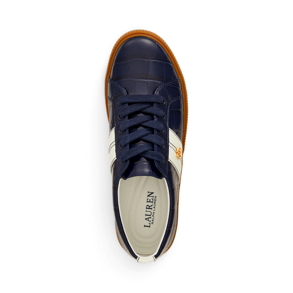 Janson II Croc-Embossed Leather Sneaker