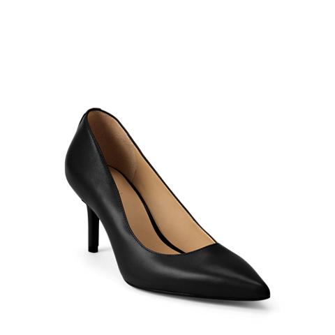 Женские туфли Ralph Lauren Lanette Leather, цвет: Чёрный