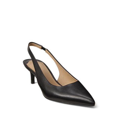 Женские туфли Ralph Lauren Lolah II Leather Slingback, цвет: Чёрный