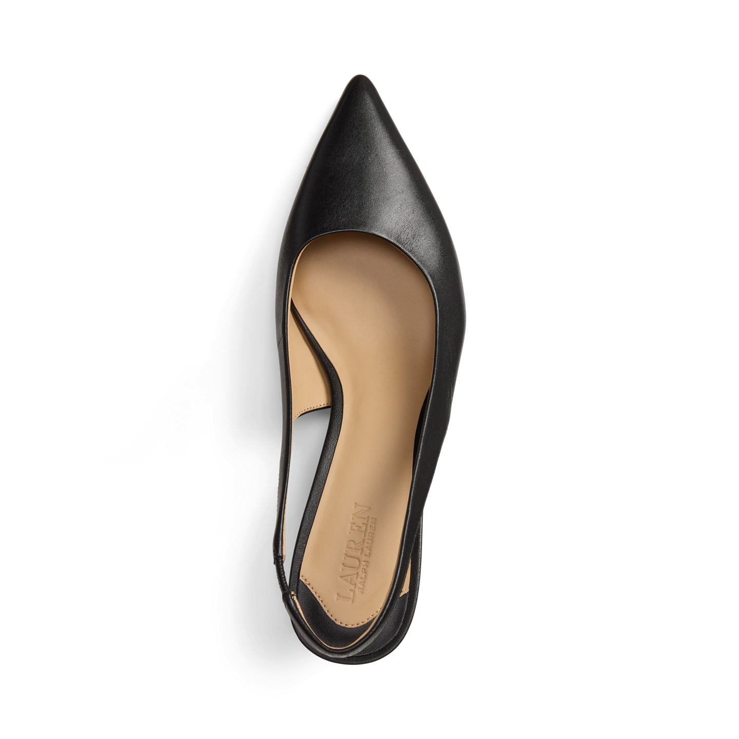 Женские туфли Ralph Lauren Lolah II Leather Slingback, цвет: Чёрный — фото 3