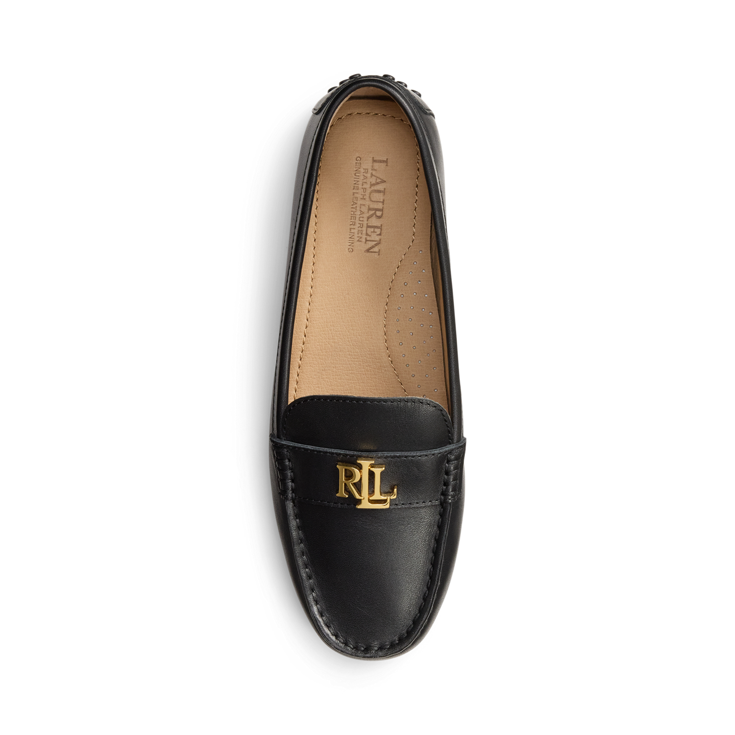 Ralph Lauren Barnsbury Leather Driver, цвет: Чёрный — фото 3