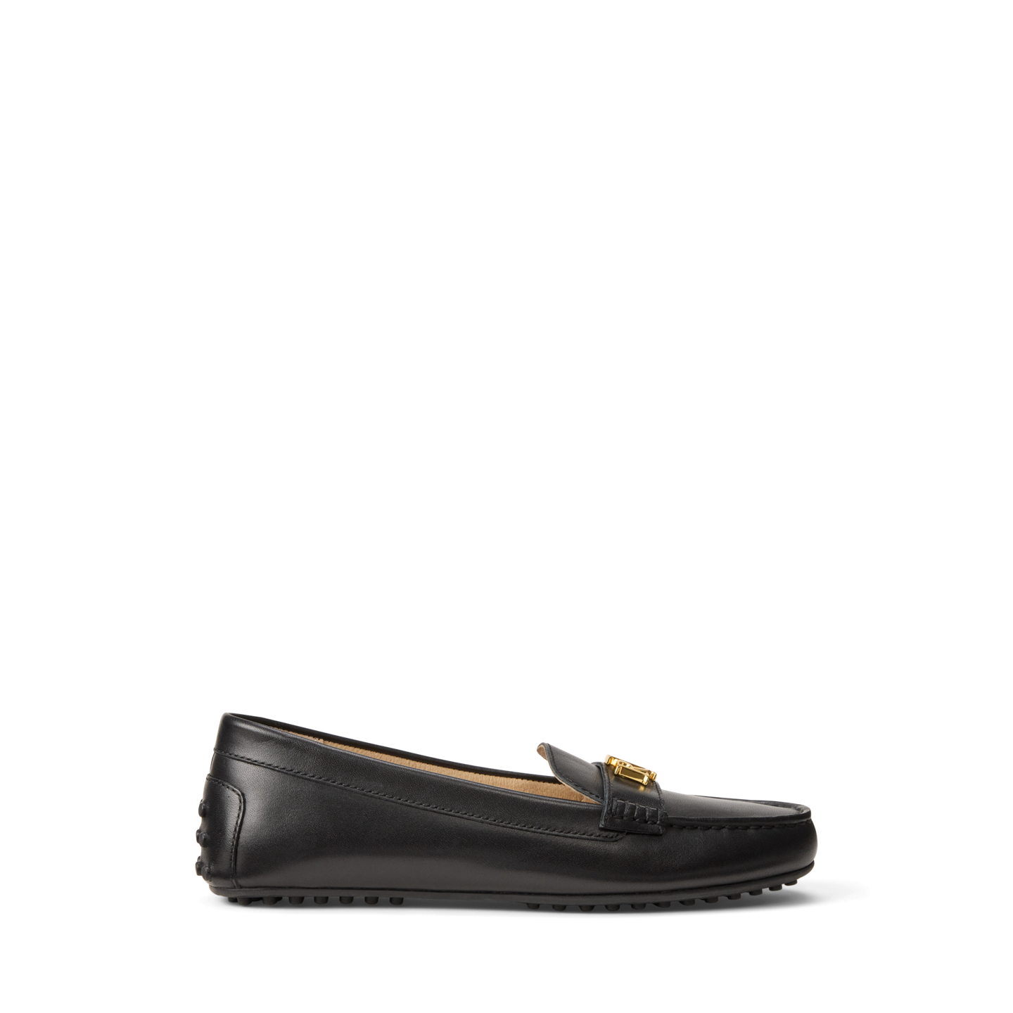 Ralph Lauren Barnsbury Leather Driver, цвет: Чёрный — фото 4