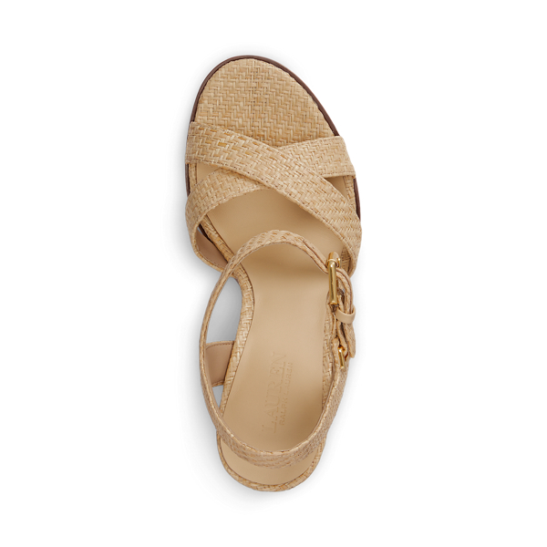 Natural Emeryn Raffia Sandal Lauren 4