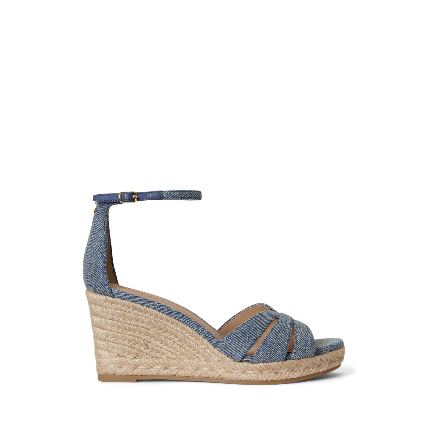 Женские сандалии Ralph Lauren Nellie Washed Denim Espadrille, цвет: Синий — фото 4