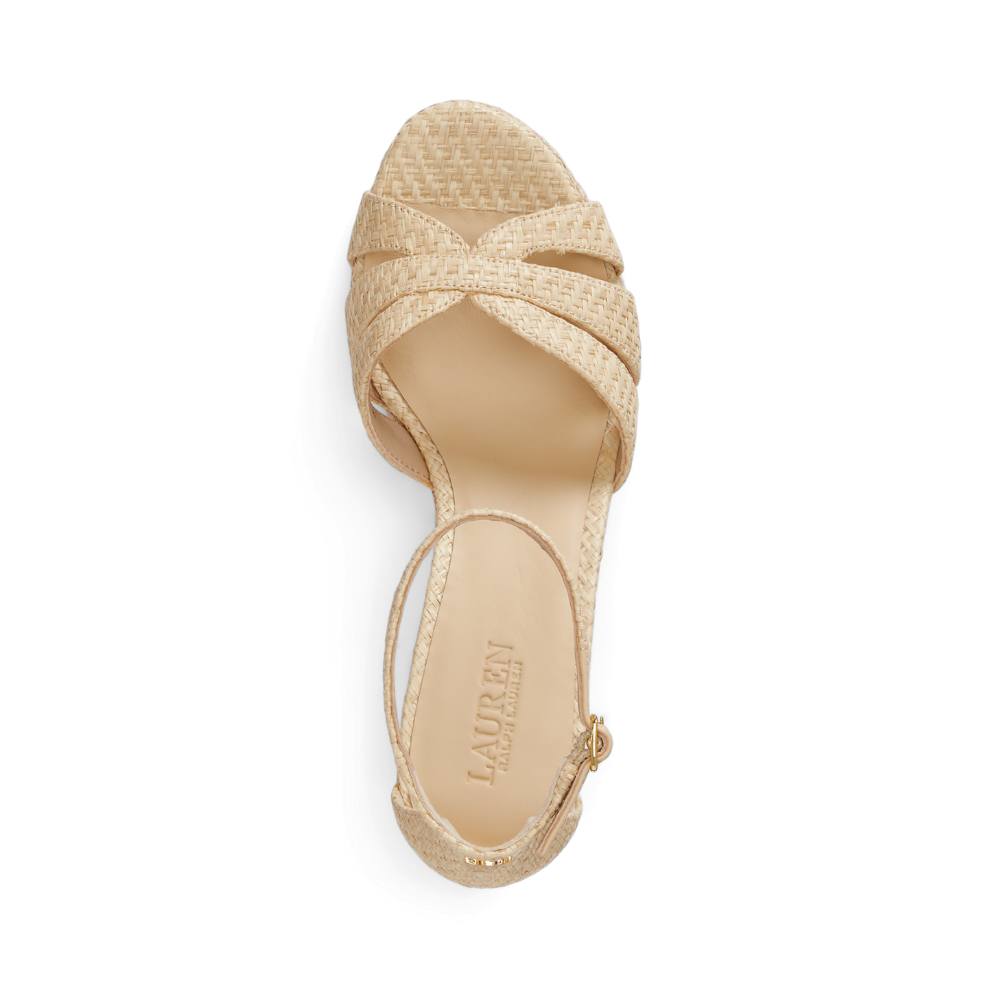 Женские сандалии Ralph Lauren Nellie Raffia Espadrille, цвет: Натуральный — фото 3