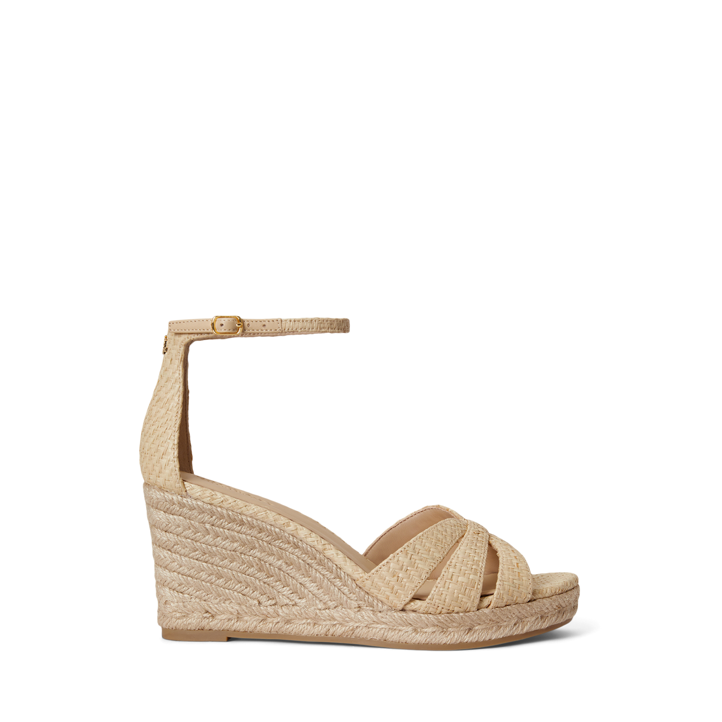 Женские сандалии Ralph Lauren Nellie Raffia Espadrille, цвет: Натуральный — фото 4