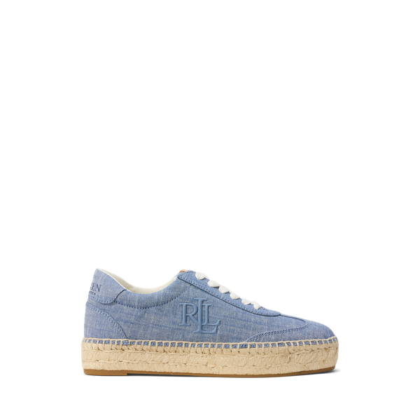 Baskets espadrilles Luize en chambray