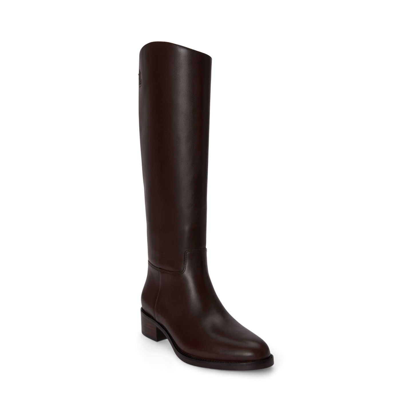 Женские ботинки Ralph Lauren Kyle Calfskin Tall, цвет: Каштановый коричневый — фото 1