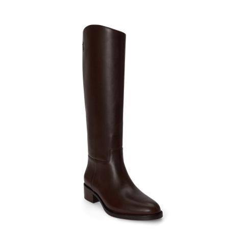 Женские ботинки Ralph Lauren Kyle Calfskin Tall, цвет: Каштановый коричневый