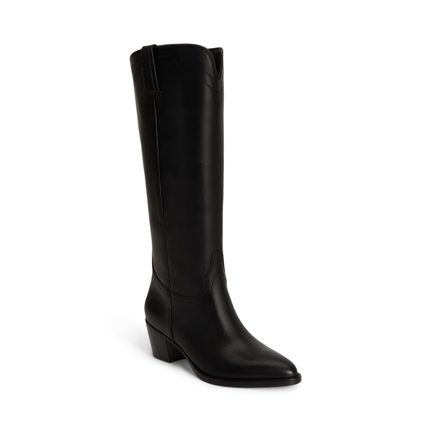 Женские ботинки Ralph Lauren Harpher Calfskin Tall, цвет: Чёрный — фото 1