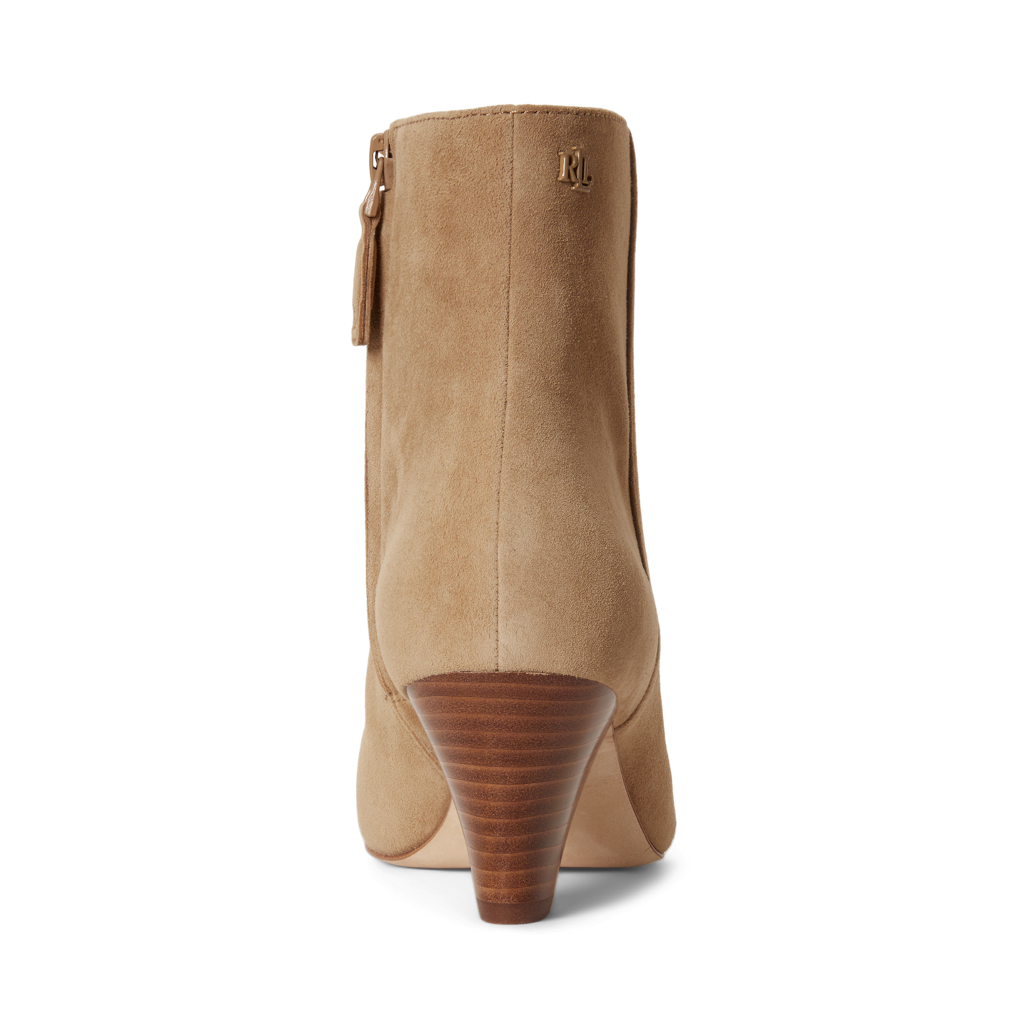 Женские ботинки Ralph Lauren Emersyn Suede Bootie Heel, цвет: Верблюжий — фото 2