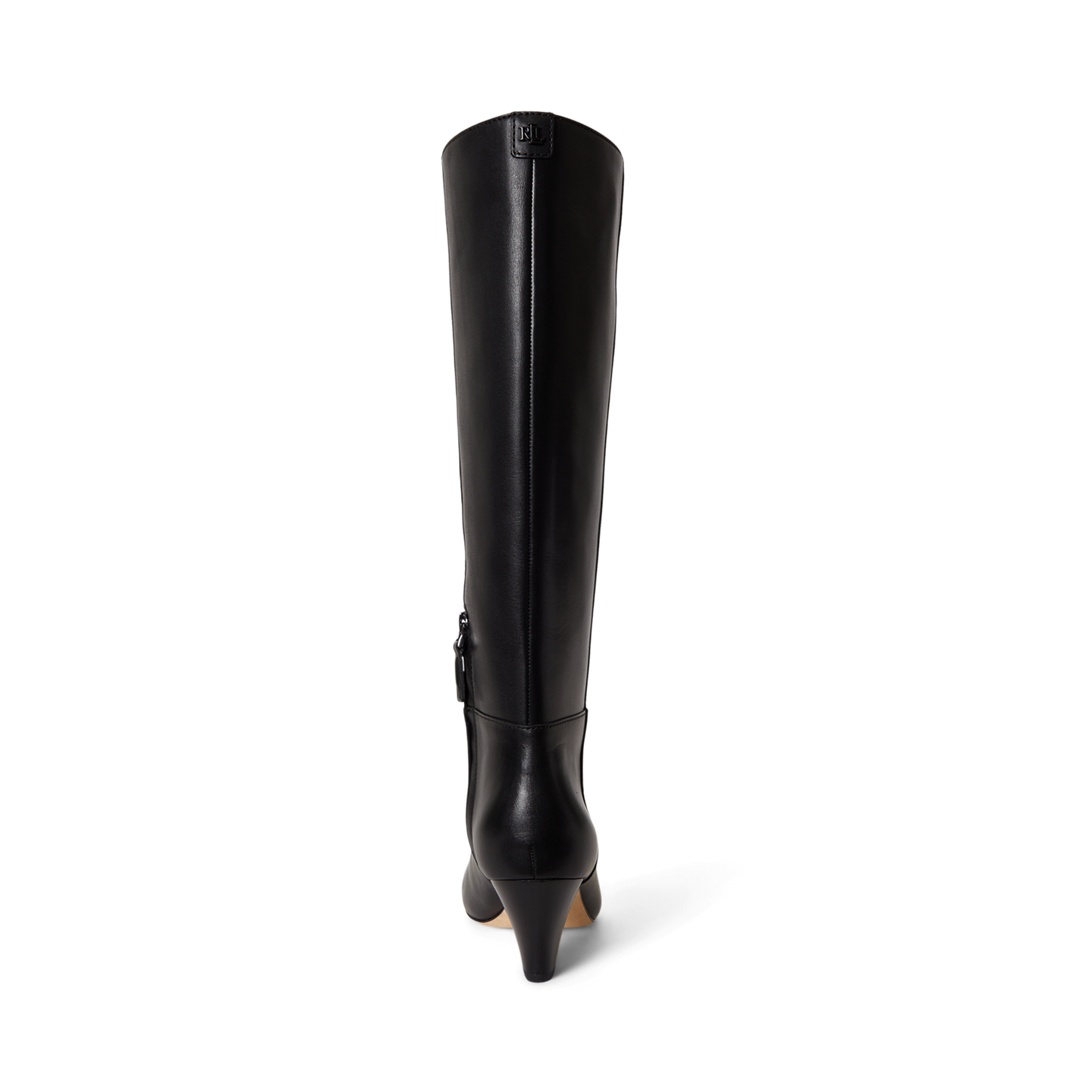 Женские ботинки Ralph Lauren Emersyn Calfskin Tall Boot Heel, цвет: Чёрный — фото 2