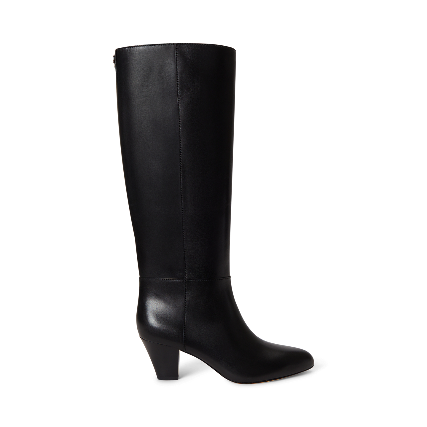 Женские ботинки Ralph Lauren Emersyn Calfskin Tall Boot Heel, цвет: Чёрный — фото 3