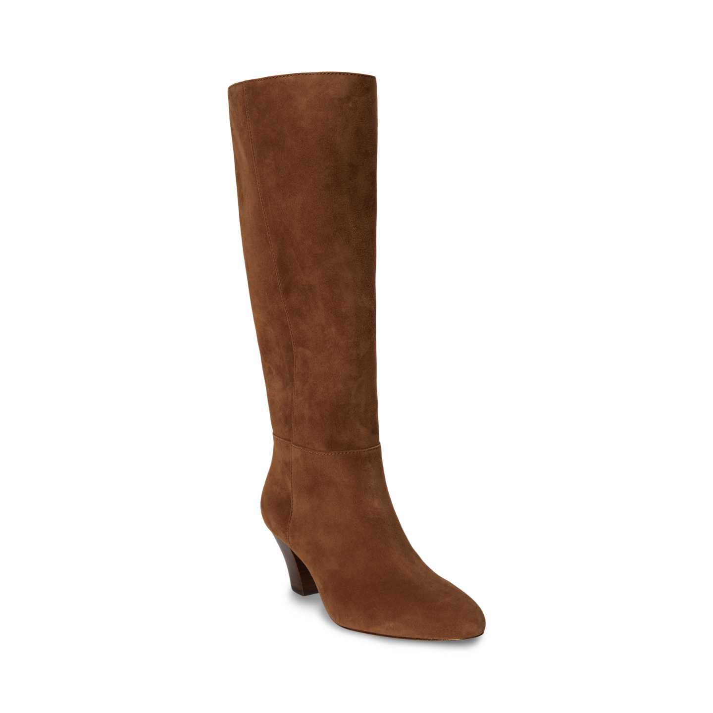 Женские ботинки Ralph Lauren Emersyn Suede Tall, цвет: Светлый табачный — фото 1
