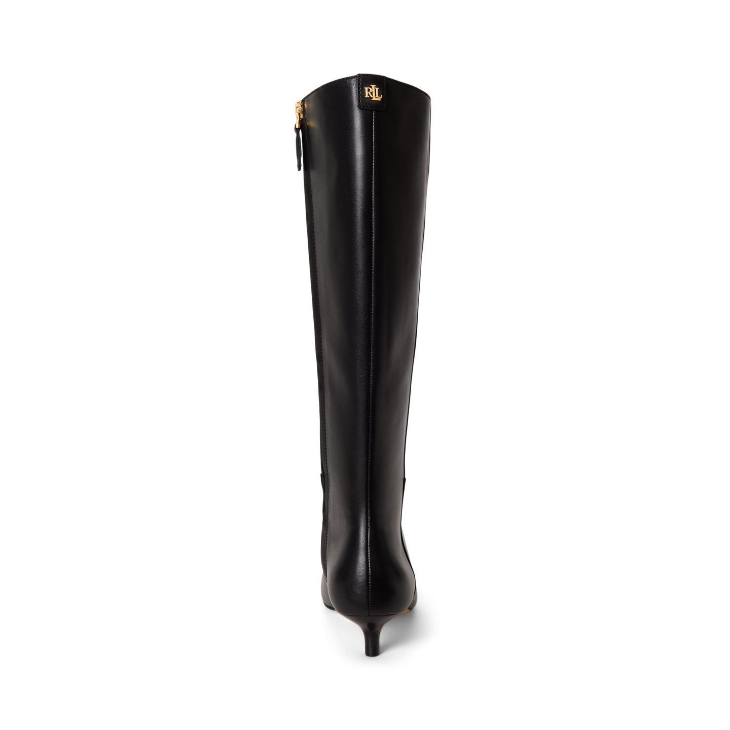 Женские ботинки Ralph Lauren Francesca Calfskin Tall Boot Heel, цвет: Чёрный — фото 2