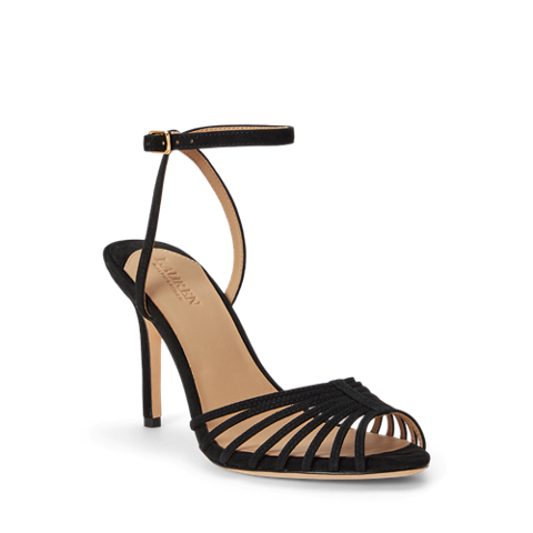 Женские сандалии Ralph Lauren Mckayla Suede Sandal, цвет: Чёрный