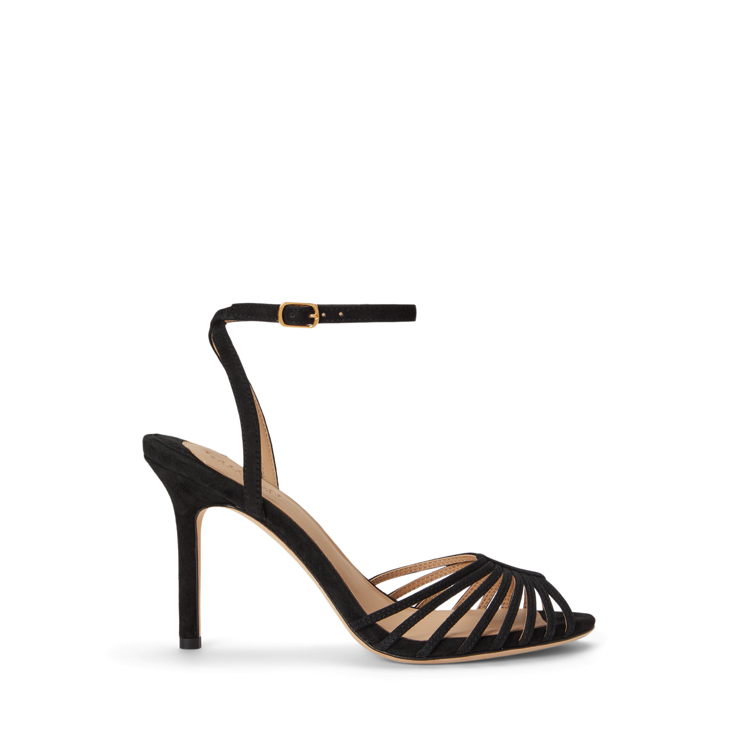 Женские сандалии Ralph Lauren Mckayla Suede Sandal, цвет: Чёрный — фото 4