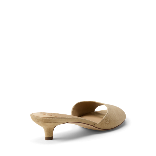 Tan Francesca Suede Mule Sandal Lauren 3