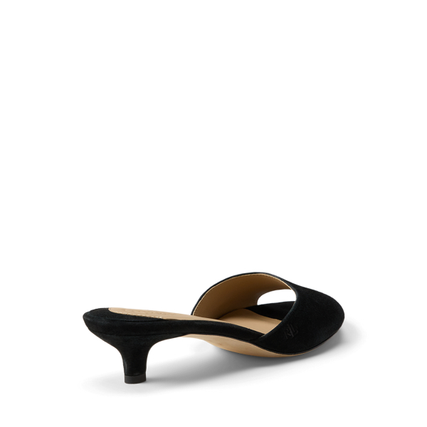 Black Francesca Suede Mule Sandal Lauren 3