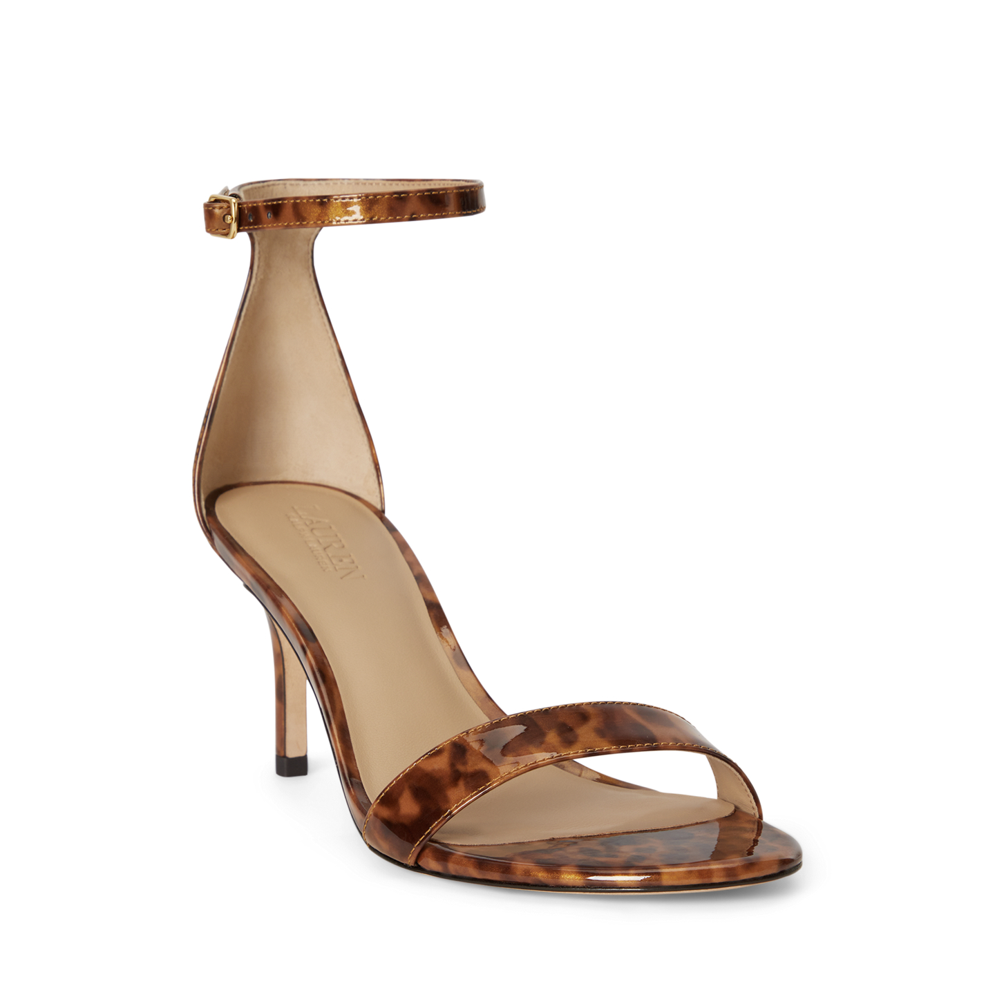 Женские сандалии Ralph Lauren Allie Mid-Heel Tortoiseshell, цвет: Коричневый разноцветный — фото 1
