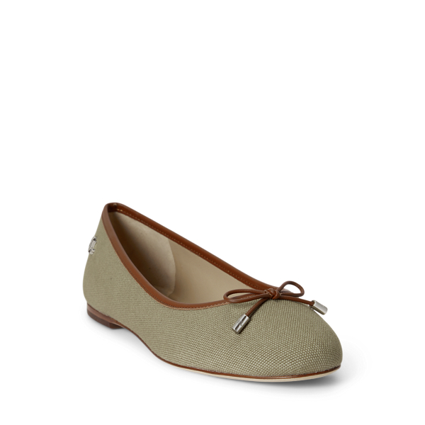 Light Agave/Lauren Tan Jayna Washed Canvas Flat Lauren 2