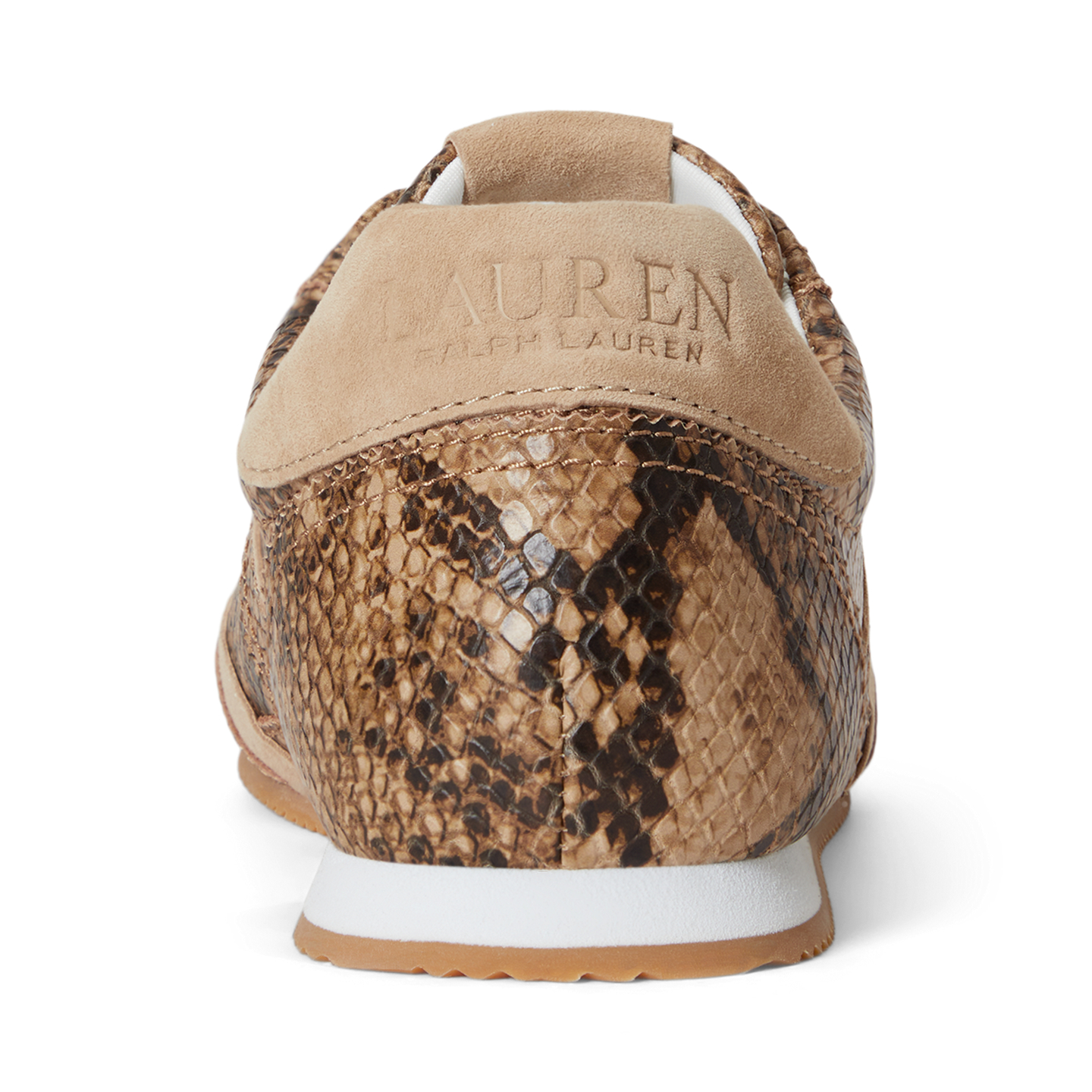 Женские кроссовки Ralph Lauren Dani Python-Embossed Low-Profile, цвет: Рыжевато-коричневый разноцветный / Рыжевато-коричневый — фото 2