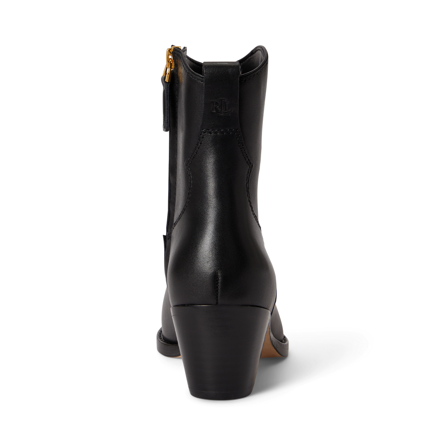 Женские ботинки Ralph Lauren Harpher Calfskin Bootie, цвет: Чёрный — фото 2