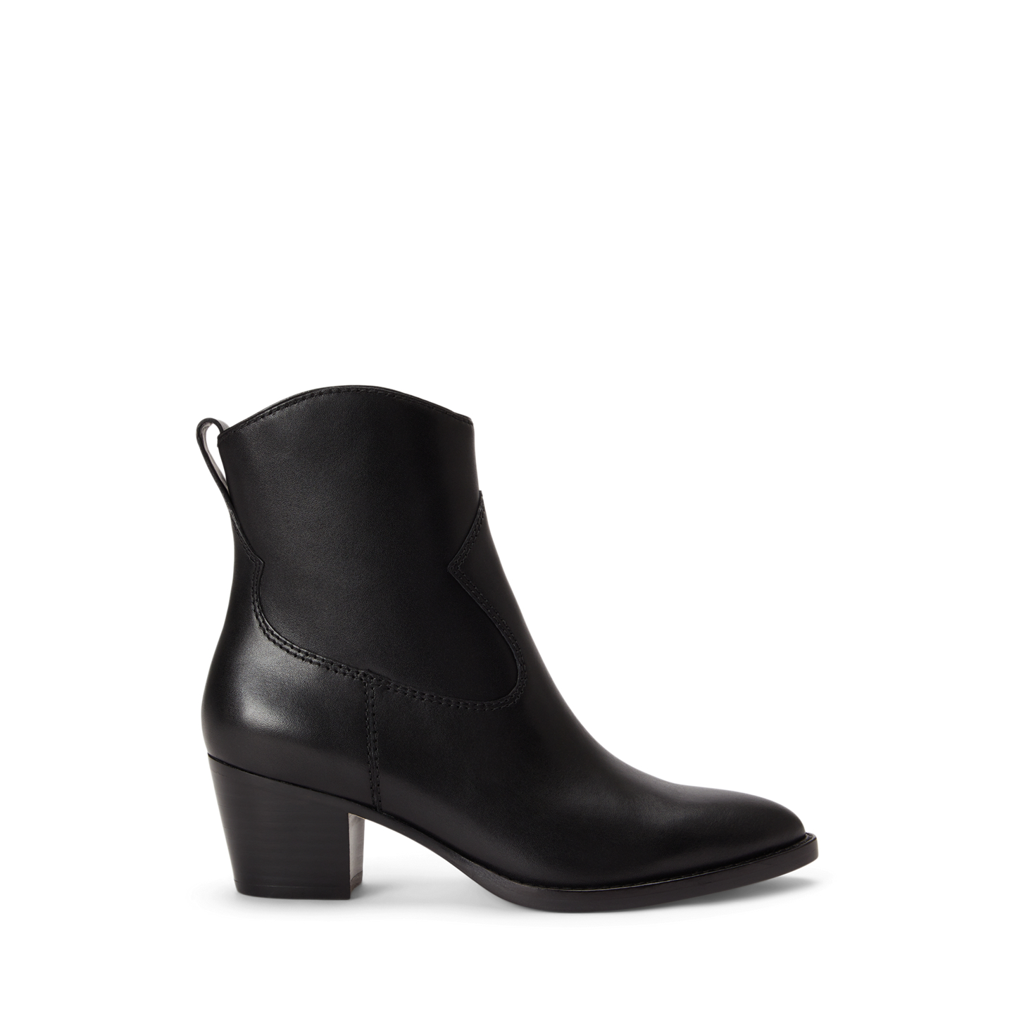 Женские ботинки Ralph Lauren Harpher Calfskin Bootie, цвет: Чёрный — фото 3