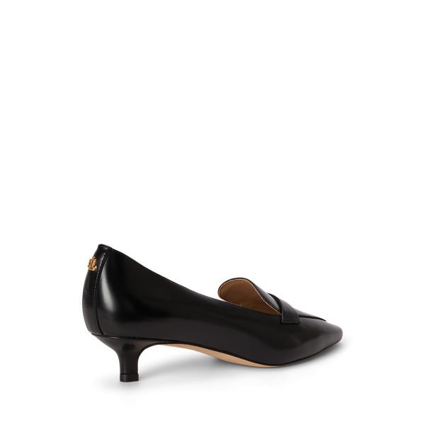 Francesca Glazed Leather Loafer Pump