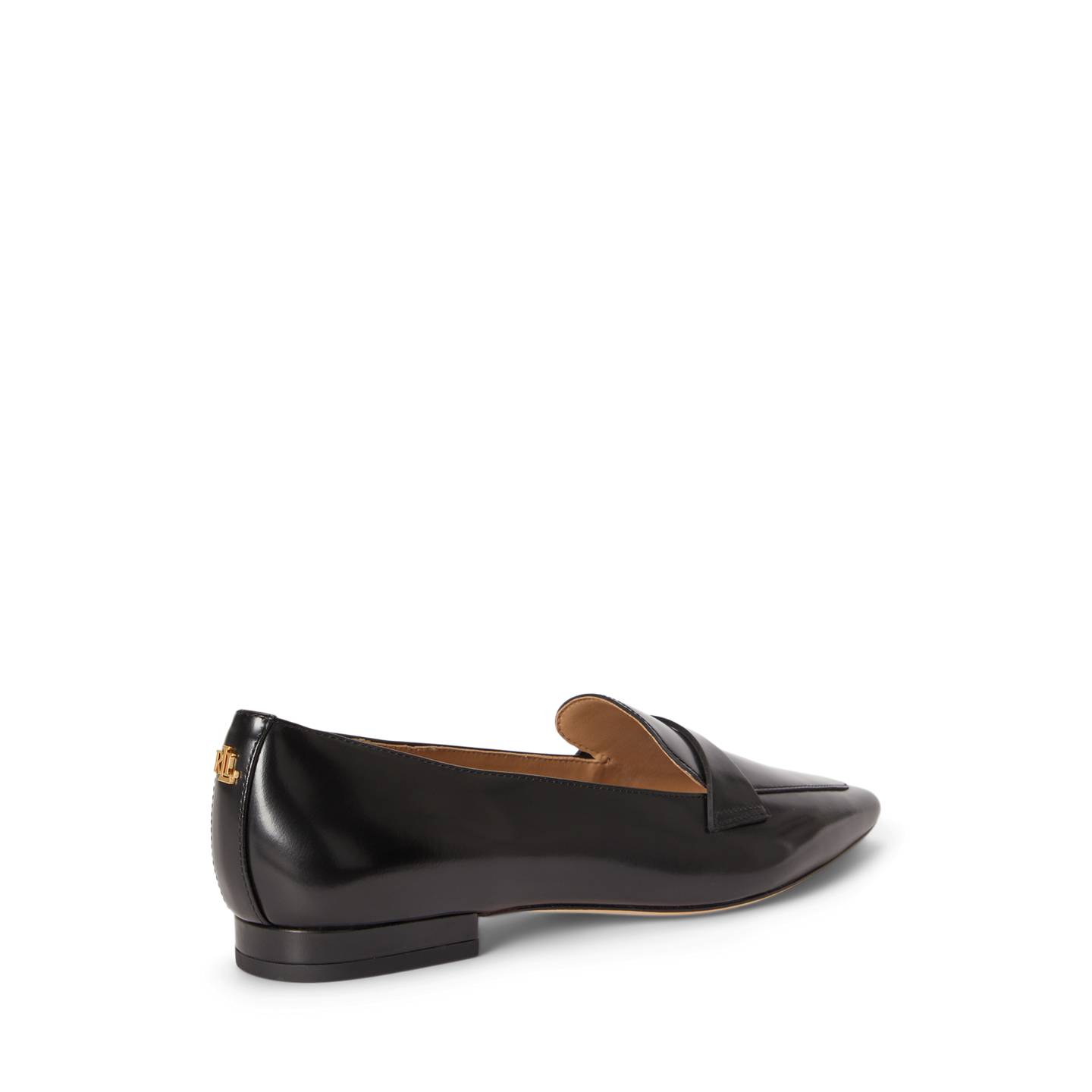 Женские туфли Ralph Lauren Audri Glazed Leather Loafer, цвет: Чёрный — фото 2
