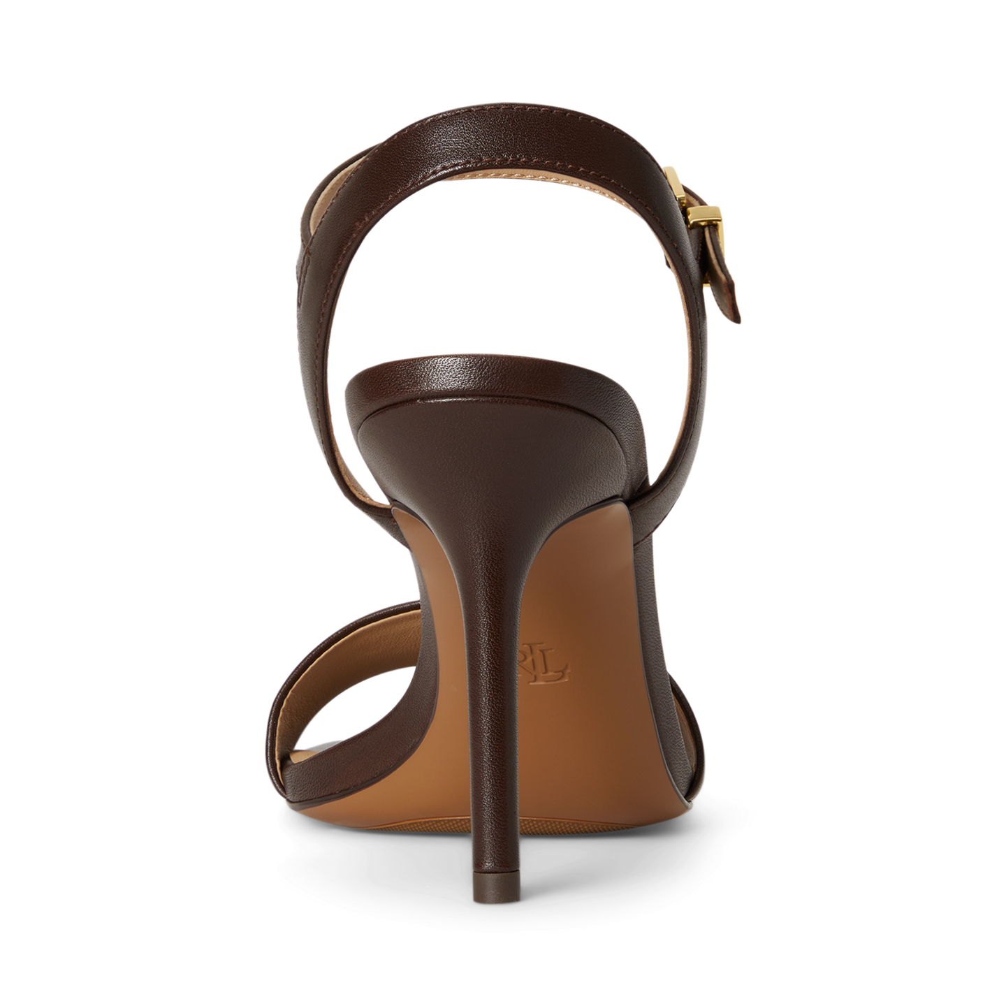 Женские сандалии Ralph Lauren Gwen Leather Sandal, цвет: Каштановый коричневый — фото 2