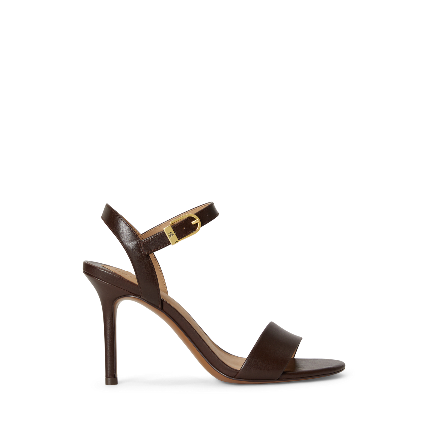 Женские сандалии Ralph Lauren Gwen Leather Sandal, цвет: Каштановый коричневый — фото 4
