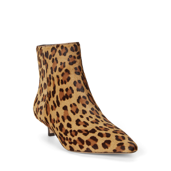 Francesca Leopard-Print Haircalf Bootie