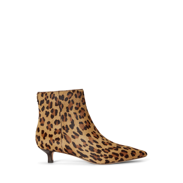 Francesca Leopard-Print Haircalf Bootie
