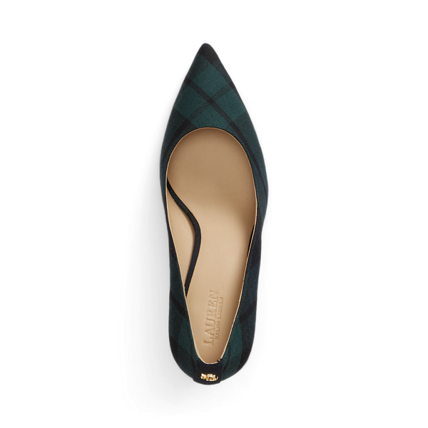 Lanette Black Watch Plaid Twill Pump